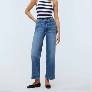Madewell Emmett Wide-Leg Full Length Jean with Patch Pockets
